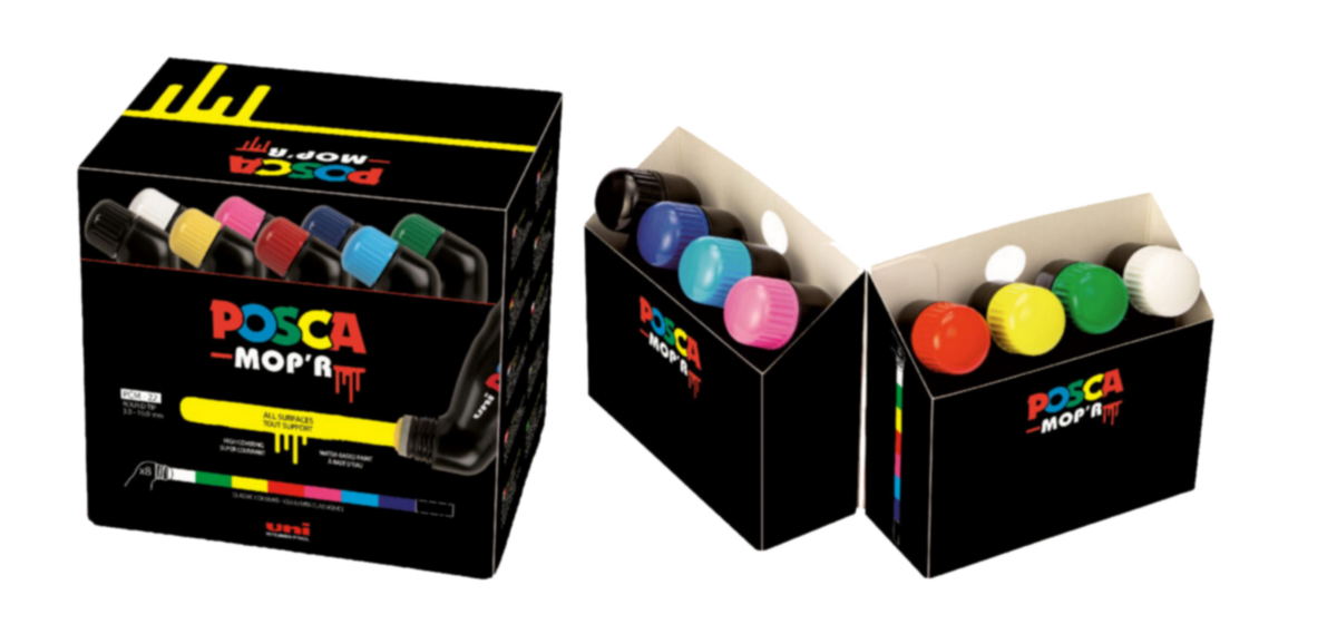 Paint Marker - Assorted Colors Set of 8, Mop'r Round Tip