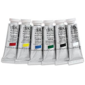 Winsor & Newton Designers Gouache 6-Color Primary Set, 14 ml Tubes (Winsor & Newton Designers Gouache)