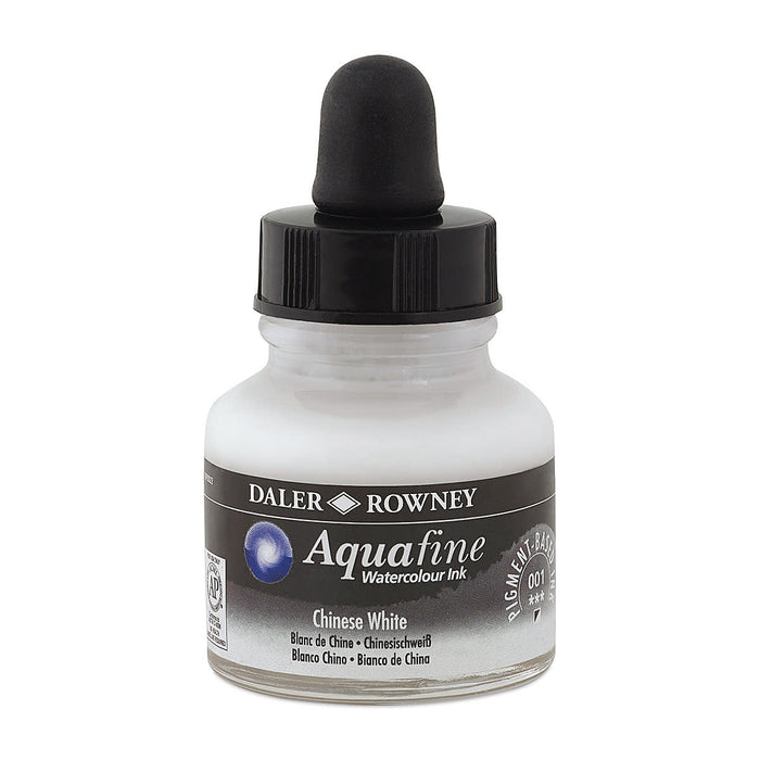 Chinese White, 29.5ml Bottle (Daler-Rowney Aquafine Watercolour Ink)