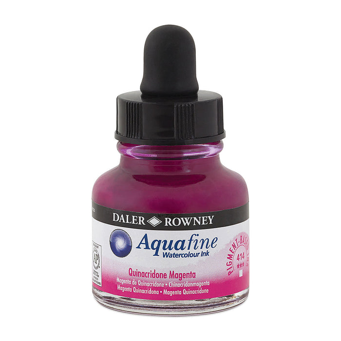 Quinacridone Magenta, 29.5ml Bottle (Daler-Rowney Aquafine Watercolour Ink)