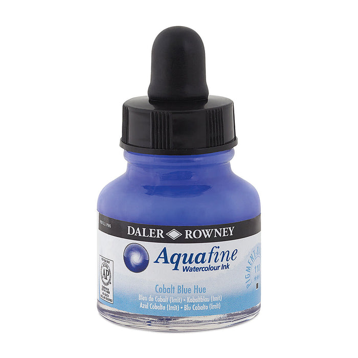 Cobalt Blue Hue, 29.5ml Bottle (Daler-Rowney Aquafine Watercolour Ink)