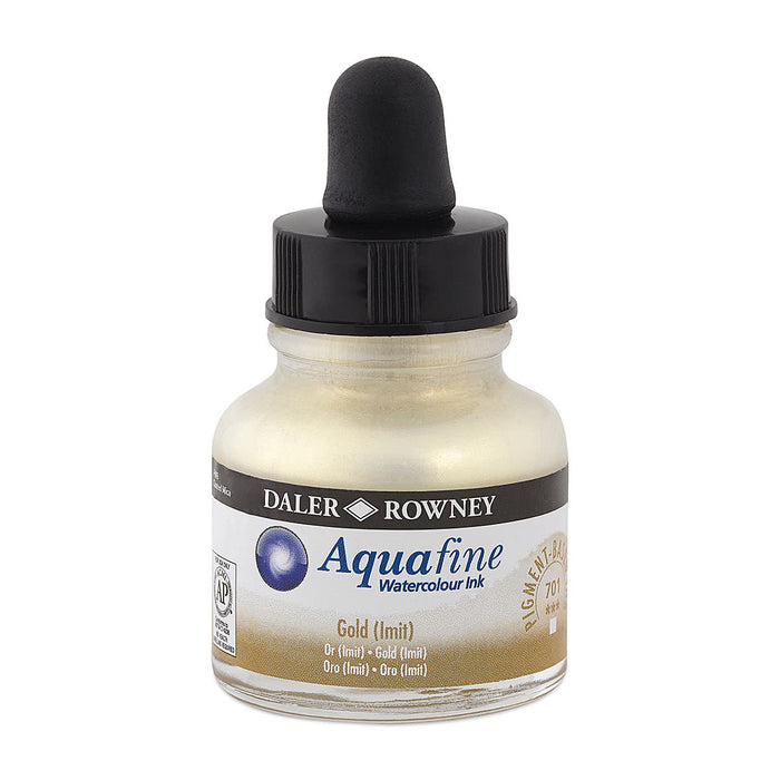 Gold Imit, 29.5ml Bottle (Daler-Rowney Aquafine Watercolour Ink)