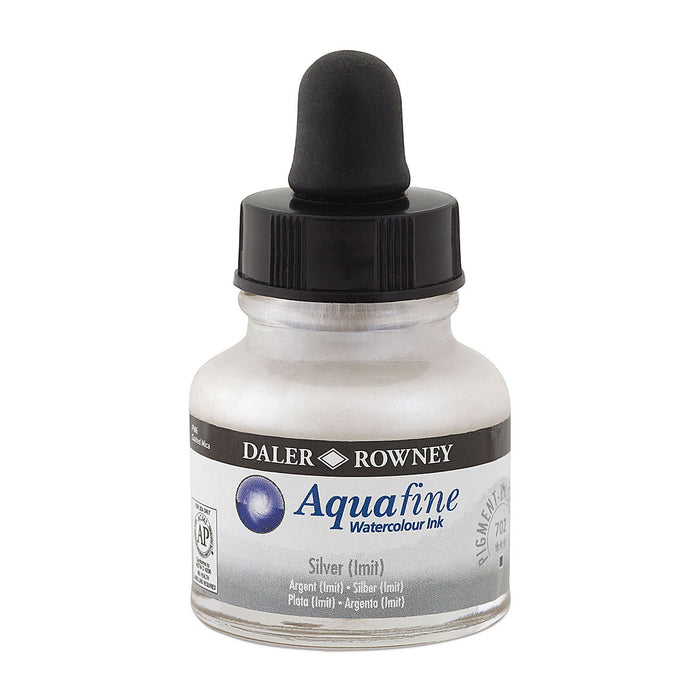 Silver Imit, 29.5ml Bottle (Daler-Rowney Aquafine Watercolour Ink)