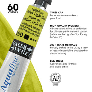 Cadmium Yellow Light, 8ml Tube (Daler-Rowney Aquafine Watercolour)