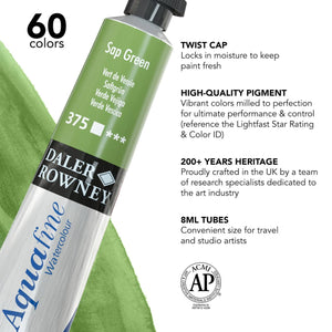 Sap Green, 8ml Tube (Daler-Rowney Aquafine Watercolour)