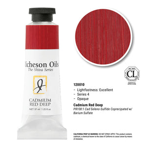 Richeson Oils Cadmium Red Deep, 37 ml (Jack Richeson, The Shiva Series)