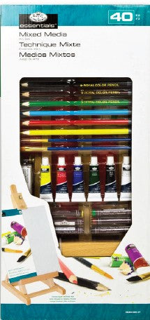 Essentials™ Mixed Media Art Set With 20.5" Height H-Easel, 40 Piece (Royal & Langnickel)