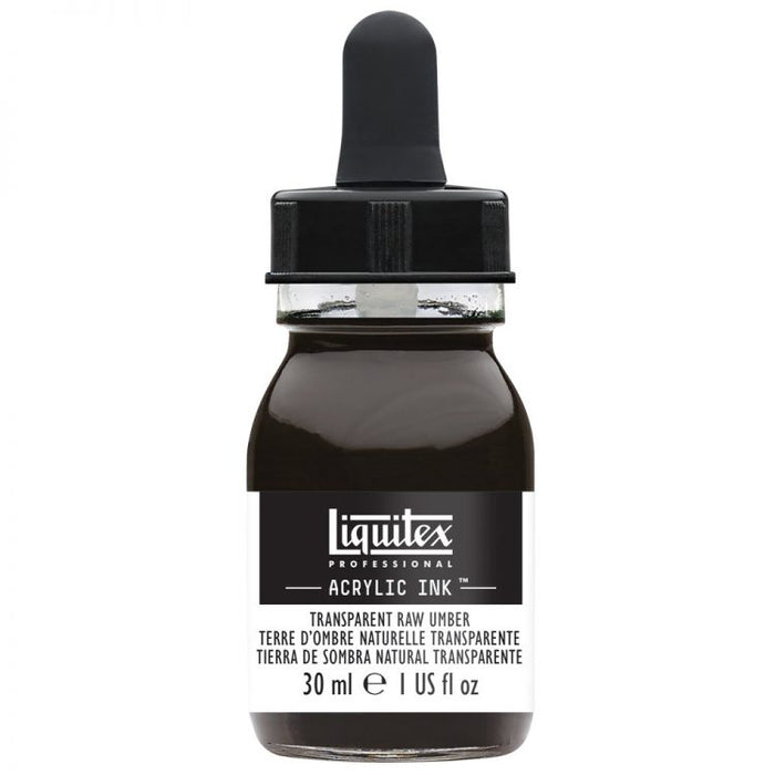 Transparent Raw Umber Acrylic Ink, 30ml (Liquitex Acrylic Ink)