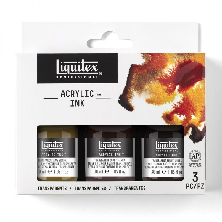 LIQUITEX PROFESSIONAL ACRYLIC INK SET 6 x 30 ml ESSENTIAL COLOURS