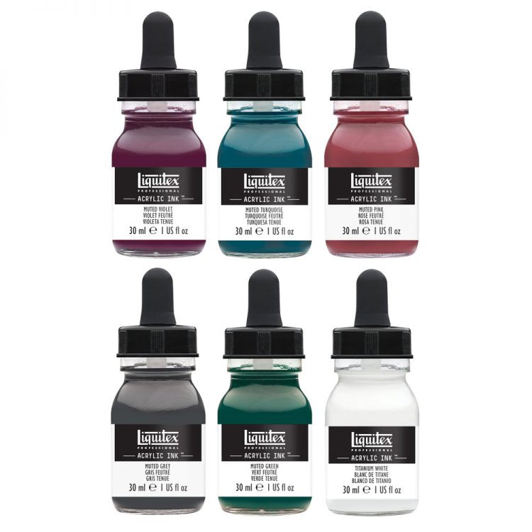 Aqua Colors Professional Acrylic Ink Set by Liquitex 