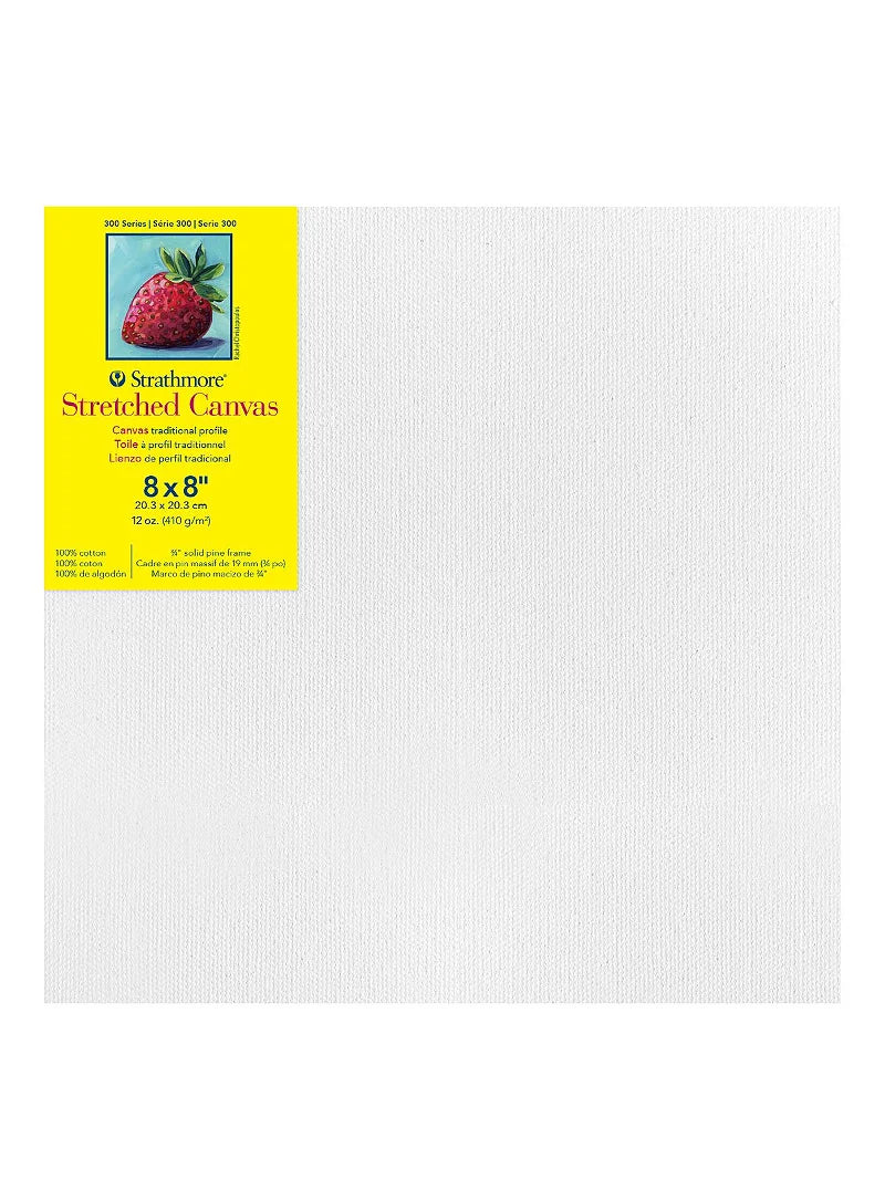 Canvas Board 8x8 For Painting - Canvas Stretched Across a Wooden Frame