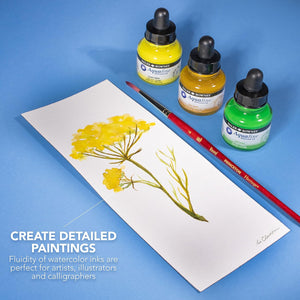 Cadmium Yellow Deep Hue, 29.5ml Bottle (Daler-Rowney Aquafine Watercolour Ink)