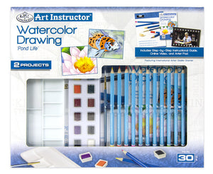 Art Instructor Watercolor Drawing Set, 30 pieces, 9 X 12 (Royal & Langnickel)