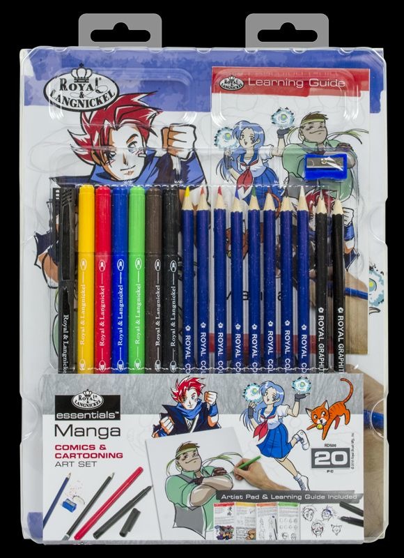 Manga Artist Pack Essentials, 20 pieces, 9 X 12 (Royal & Langnickel)