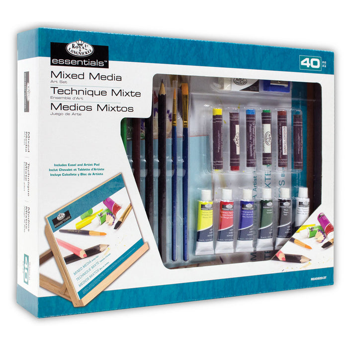 Essentials™ Mixed Media Flat Easel Art Set, 40 Piece (Royal & Langnickel)