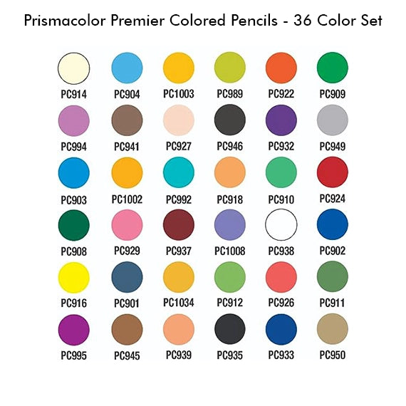Uni Posca Coloured Assorted Pencils - Set of 36