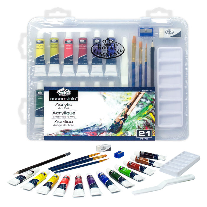 Small Acrylic Clear Art Set, 21 pieces (Royal & Langnickel)