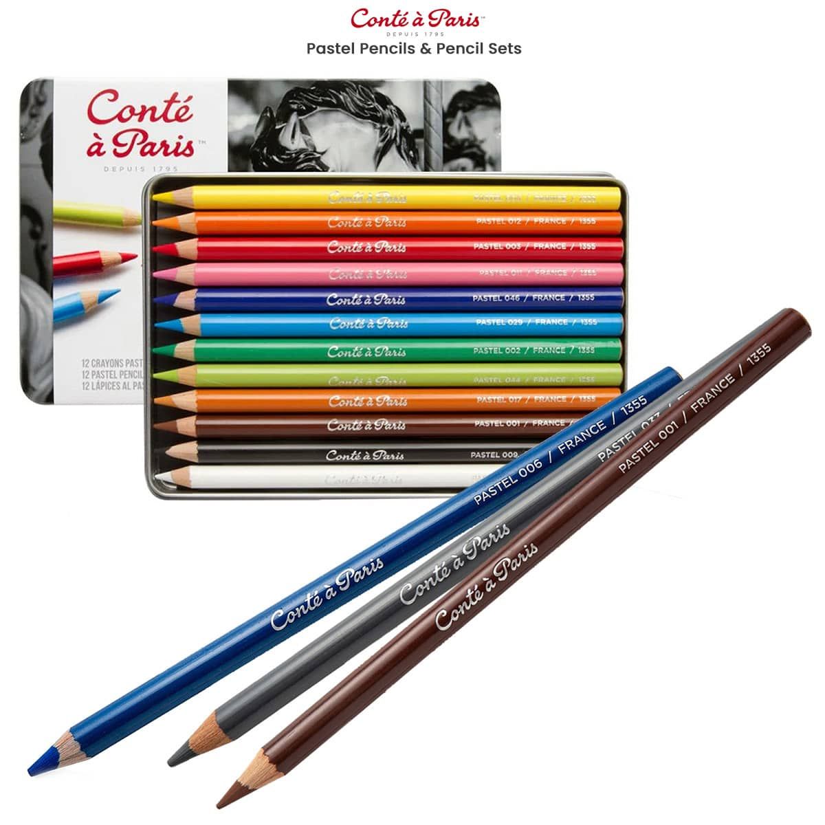 Conte Crayons - Assorted Colors, Set of 24