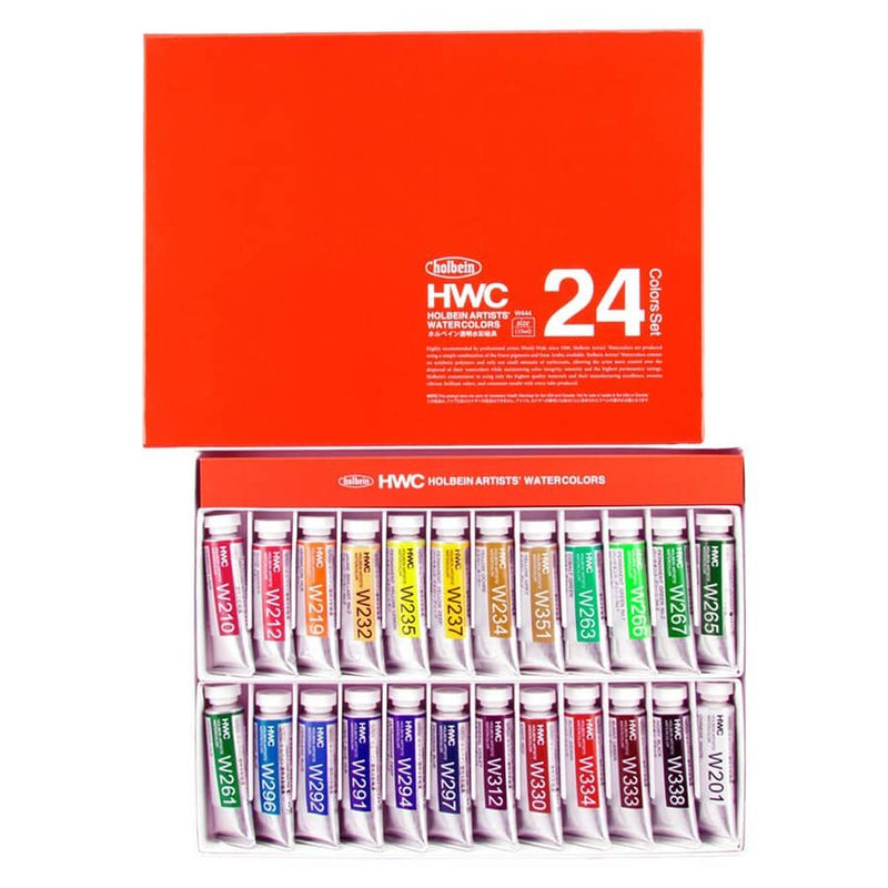  Holbein Artist's Watercolors Set of 24 5ml Tubes W405