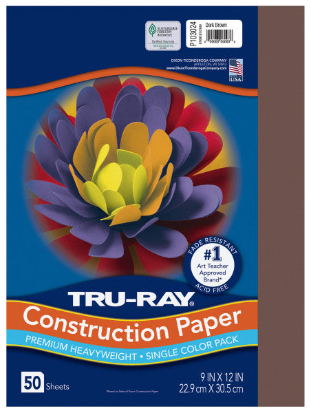 Tru-Ray® Construction Paper, Black, 50 Sht/Pk, Various Sizes (Pacon) –  Alabama Art Supply